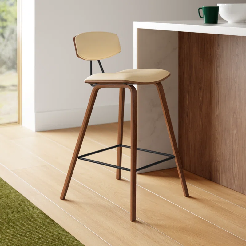 Payton Vegan Leatherette Bar Chair