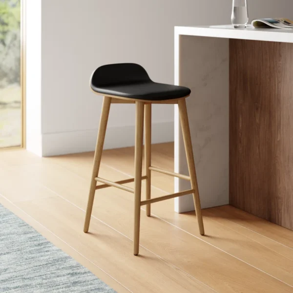 Leatherette Counter Stool