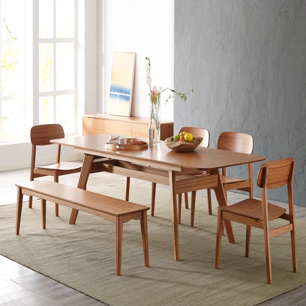 Lacey Dining Table with 4 Chairs and Bench