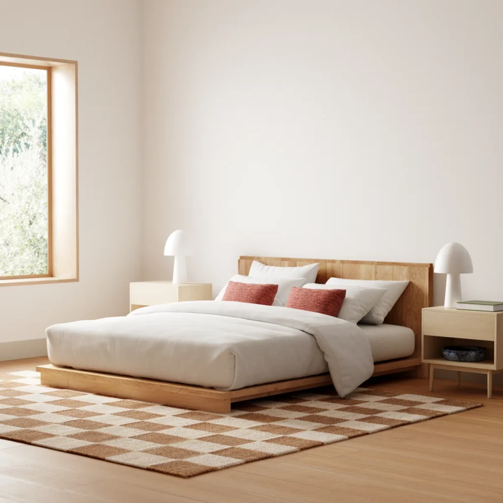 Odette Bed with Natural Finish