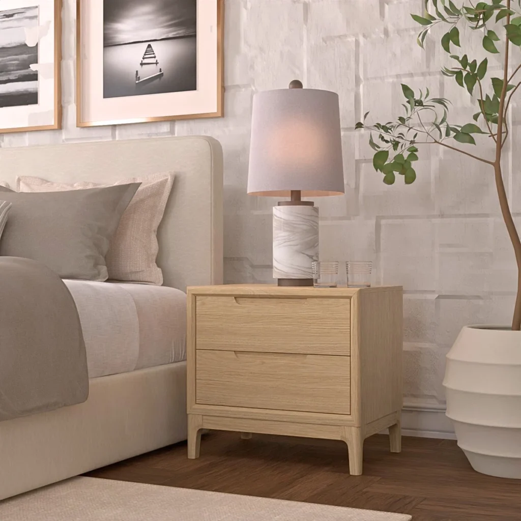 Rise Two Drawer Nightstand