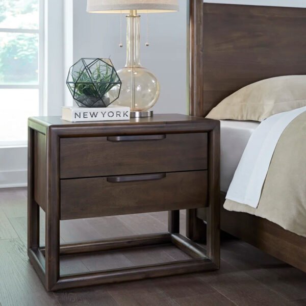 Rosy Two Drawer Nightstand
