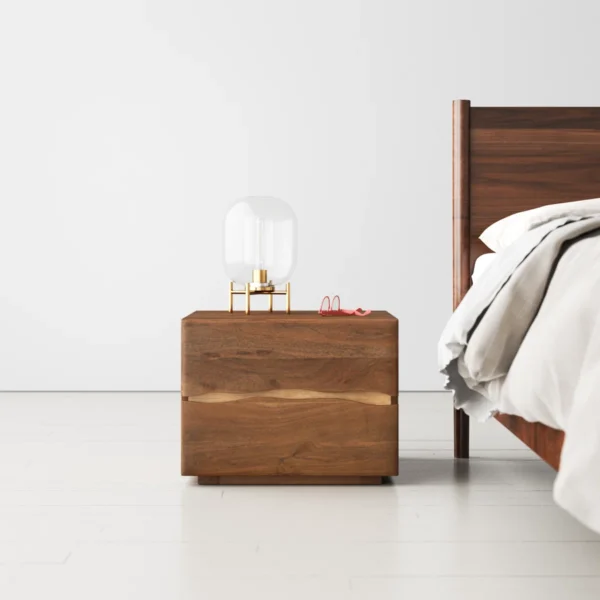 Live Edge Beau Two Drawer Nightstand