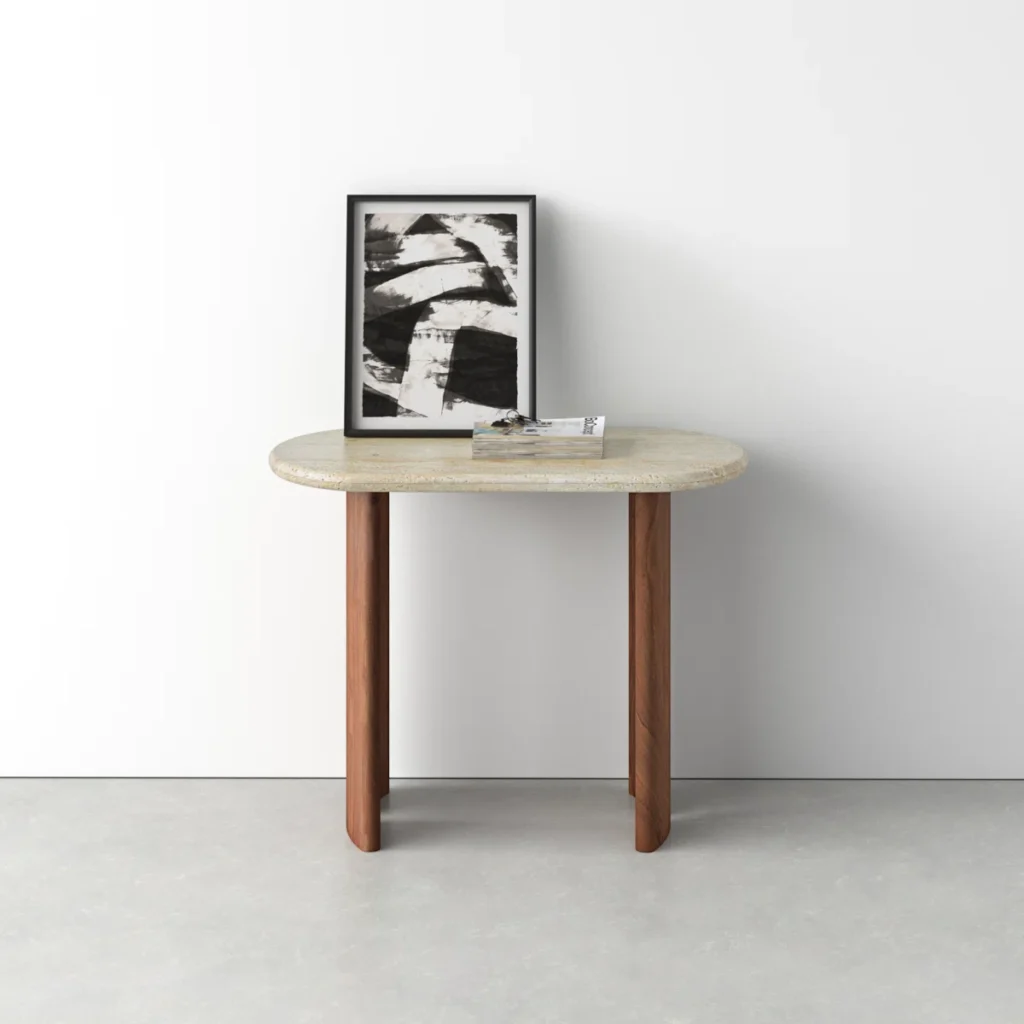 Jolen Modern Console Table with Marble Top