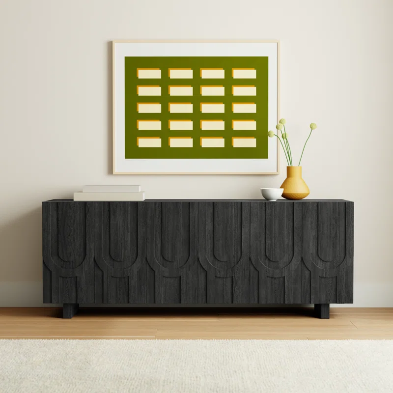 Soraya Media Console with Six Doors