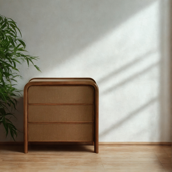 Omena Three Drawer Nightstand