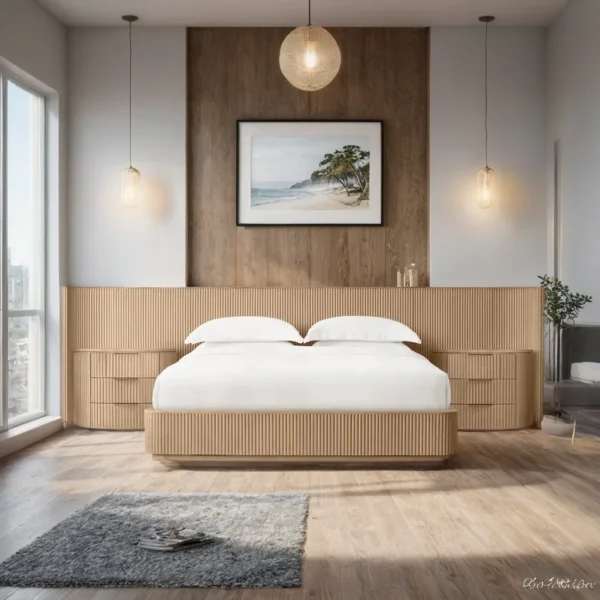 Hartwell Extended Panel Bed with Closed Nightstands