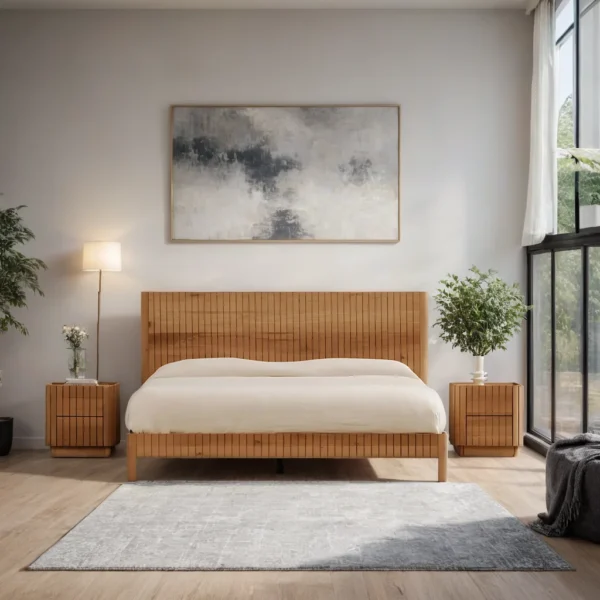 Natural Solid Wood Holborn Bed