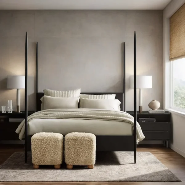 Yorkshire Poster Bed with Upholstered Headboard