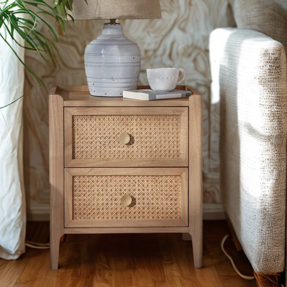 Bali Rattan Bedside Table