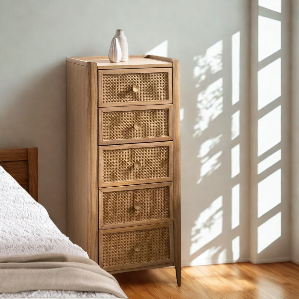 Bali 5 Drawer Tall Chest