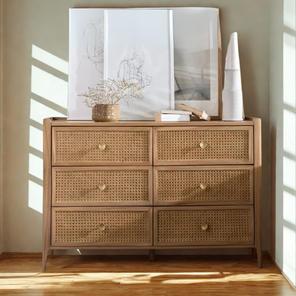 Bali 6 Drawer Wide Chest of Drawer