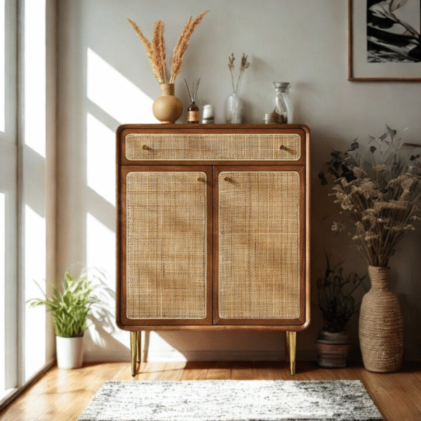 Ranny Rattan Shoe Cabinet