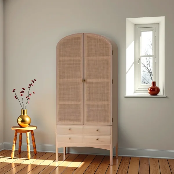 Arco Wardrobe with Natural Cane