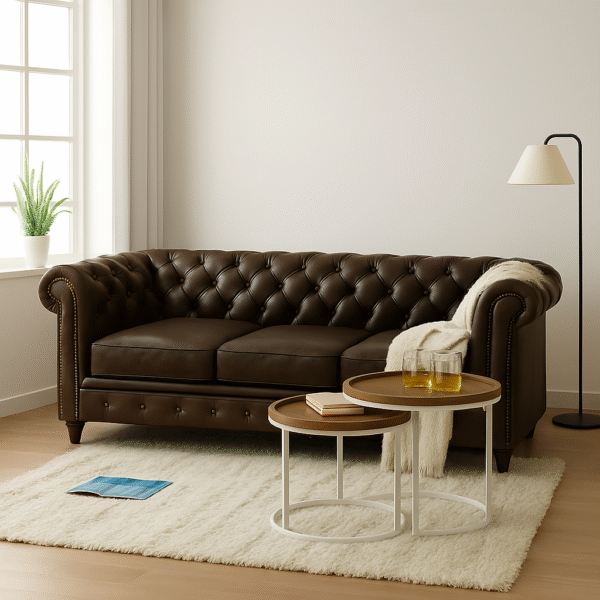 Windsor Chesterfield Three Seater Sofa | Premium Genuine Leather