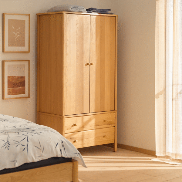 Spindle Double Wardrobe with 2 Drawers